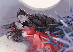 手绘古风人物系列-一双... 古装情侣&amp;美人背影 &amp; 古风美人&amp;手绘情侣头像&amp;古风场景&amp;古风意境&amp;古风手绘&amp;古风风景&amp;唯美古风&amp;一生一世一双人...一双人  红衣 (2000×1434)