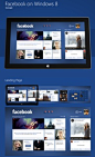 A beautiful and smart Facebook on Window 8 app concept.  Wish the experience like this regardless of platform #webdesign #windows8