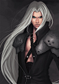 最终幻想7角色插画：萨菲罗斯（Sephiroth）#采集大赛#