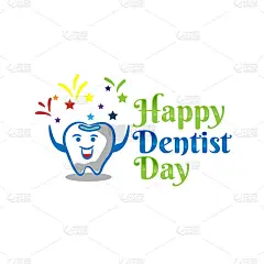3月6日牙医日。字体设计海报。可用作为背景。牙医节贺卡。