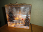 winter scene block...use picture of Pittsford Church (snow scene) to make one of these for my house...YES!!: 