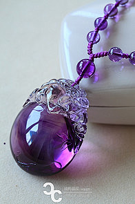 紫水晶吊坠
