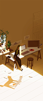 Desk view on Behance