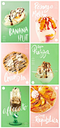 Ice cream menu by And atelier, via Behance