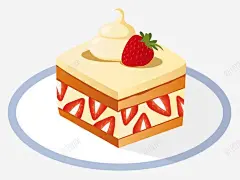 芝士正方形切块水果蛋糕手绘蛋糕 元素 免抠png 设计图片 免费下载 页面网页 平面电商 创意素材