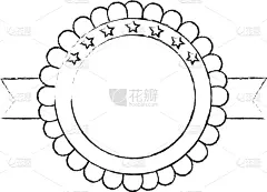 缎带,圆形,星形,花边,创造力,闪亮的,现代,装饰