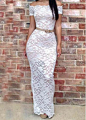 Gorgeous White off the Shoulder Short Sleeve Dress | martofchina.com