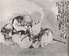 清-扬州八怪：黄慎 醉眠图