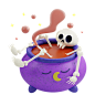 Skeleton Bath 3D Icon