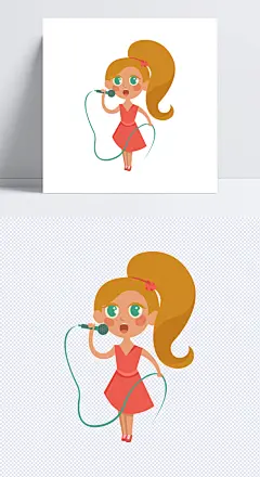 手绘马尾女孩歌唱插画|孩子,孩童,话筒,女孩,马尾,红裙,唱歌,手绘,插画,歌唱,音乐会,孩子唱歌,&nbsp;唱歌,&nbsp;手绘,&nbsp;插画,&nbsp;歌唱,&amp;nbsp,卡通元素,手绘/卡通
