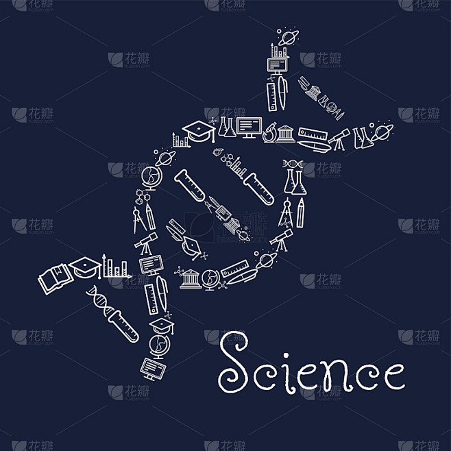 DNA符号与教育和科学图标