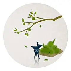 中国风钥匙扣 青梅煮酒 梅子黄时雨