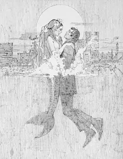 美国插画艺术家Robert Edward McGinnis(罗伯特 爱德华 麦金尼斯)的《人鱼之恋》系列插画线稿