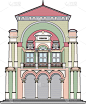 巴洛克风格,剧院,矢量,图像,建筑,建筑业