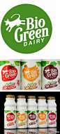 设计日报：Bio Green Dairy 酸奶包装 - Bio Green Dairy 是英国一家酸奶食品生产商，成立于1988年。最近发布了新的系列包装，由伦敦的 Carter Wong Design 设计而成。 http://t.cn/zWbDXth