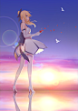 Fate Series Saber Saber Lily bird rose