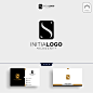 LOGO标志设计长方边框字母S设计