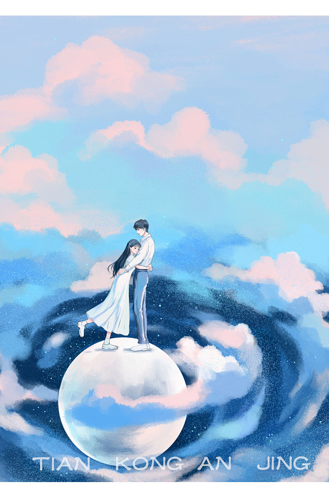 蓝_天空安静-na-__插画师作品_涂鸦...