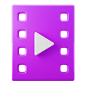 Movie Clip 3D Icon