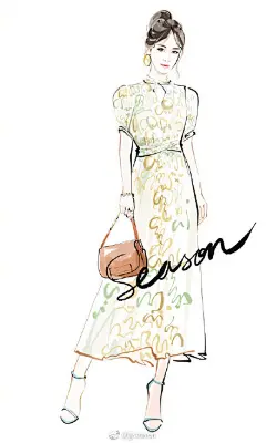 #jjseason插画# #插画明星搭配# ----- 浪漫春日、闺蜜聚会柔美飘逸连衣长裙 #宋茜# #陈乔恩# ​​​​ #Elle Fanning# ​​​​ #何穗# ​​​​ #欧阳娜娜# ​​​​ #宋祖儿# ​​​​ #杨紫# ​​​​ #景甜# ​​​​ #奚梦瑶# ​​​​