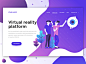 2018扁平化流行配色Web登录网页模版 Flat Modern design of wesite template :  