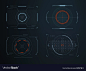 Futuristic helmet hud screens cockpit view