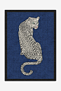 Jonathan Adler Tiger Emerald Rug : Wild cat chicness. Our Jonathan Adler Tiger Emerald Rug features an orange, cream, and black tiger sprawled across a rich emerald green background with a needlepoint texture across the design. Made from our water-resista