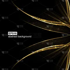 抽象的光波未来背景。