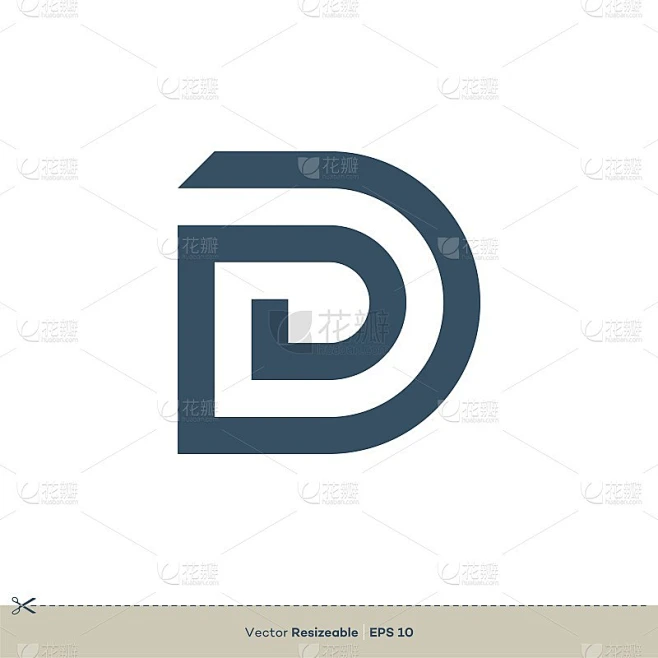 D字母标志模板插图设计。向量EPS 10。图片_其他图片图片素材-花瓣网