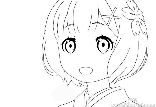 蕾姆动漫人物线稿