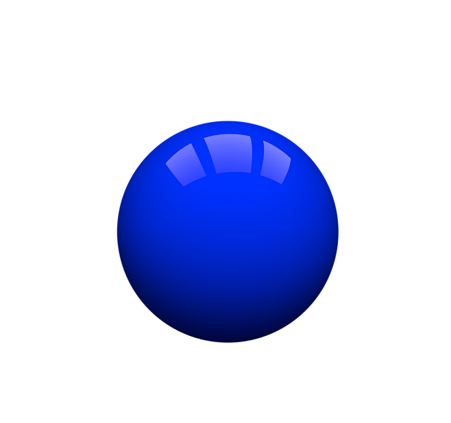 c4d 圆球 反光 立体球 蓝色