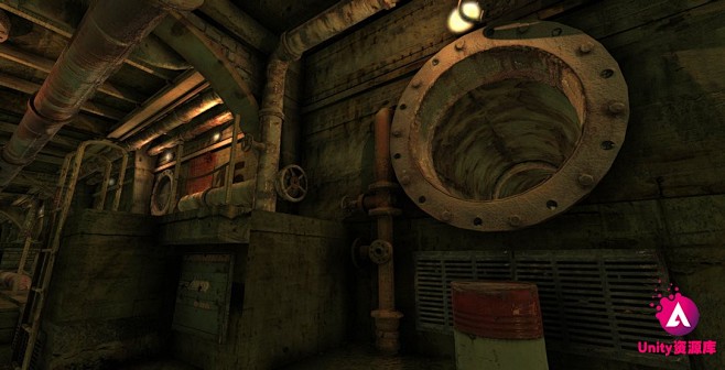 unity3d 下水道场景模型 地下通道...