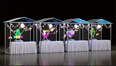 夜市霓虹灯集市摊位