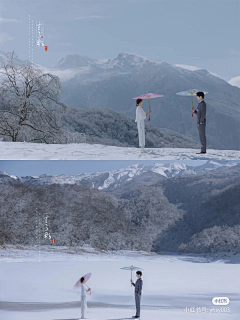 123呃呃呃采集到婚纱照 雪景