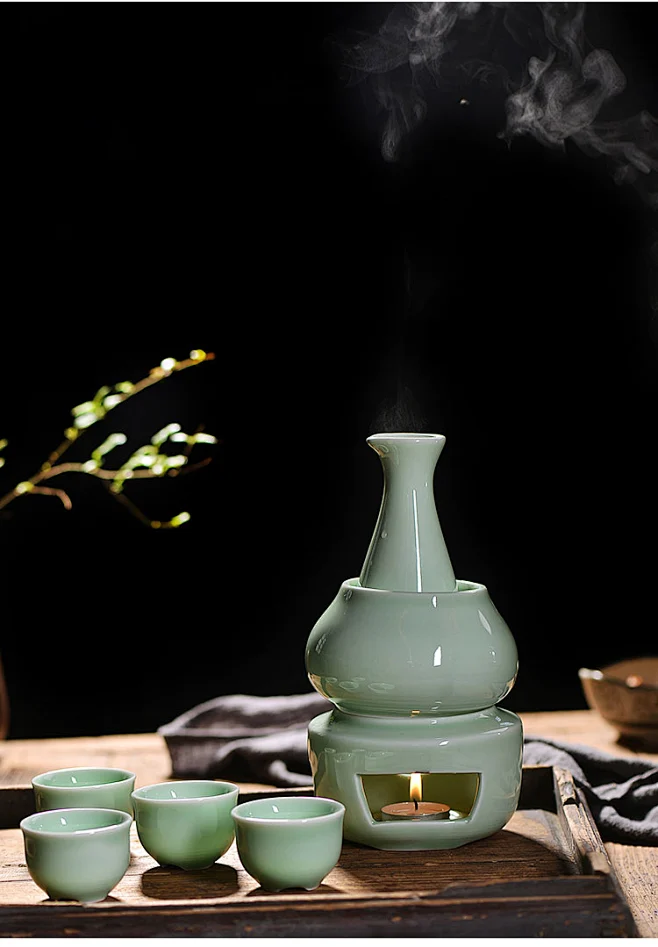 温酒器中式烫酒壶家用煮酒加热暖酒分酒器黄酒白酒清酒酒具套装-tmall.com天猫-花瓣网