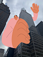 On Top Of The World : Inspired by a solo trip to NY, Alva Skog presents a new project, On top of the World. Through the towering skyscrapers, let the giant characters pick you up and guide you with a welcoming hand. No hustle and bustle here, these charac