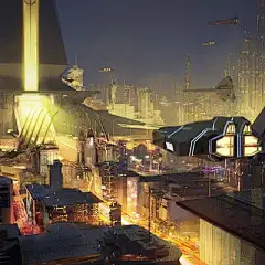  Science fiction night scene