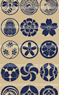 传统日式图案复古古典和风徽章LOGO标志EPS矢量平面包装设计素材