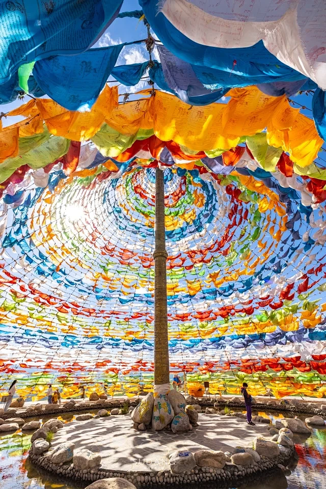这么大的经幡，在青藏地区第一次见…-花瓣网