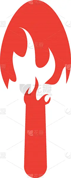 分离着色,火,汤匙,模板,图表设计师,概念,创造力,饮食,主厨,复古