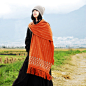【关于印第安】【卢旺达的鱼原创服饰】印第安风格提花流苏长围巾 DADINKOWA 设计 新款 2013 - 想去