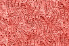 针织针织布，2019年流行色调的珊瑚色，背景，纹理
