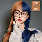 哼唧假发女阴阳色网红日常时尚软妹假发lolita原宿圆脸jk拼色假发-tmall.com天猫
