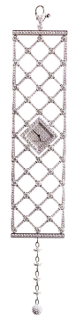 Harry Winston diamond watch with an open lattice bracelet.