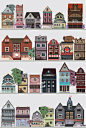 Canada : Limited edition series for  "House of Artist" project in Bashla.22 different houses based on this editorial illustration.