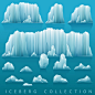 Iceberg collection Free Vector