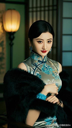 东北四小鱼采集到精致的虚拟女神(旗袍)