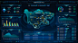 FUI科技风格-大数据可视化管理平台界面