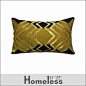 Homeless布艺|别墅样板房|家居软装|抱枕靠垫|金色手工串珠腰枕-淘宝网