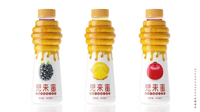 高鹏设计-果汁蜂蜜饮料包装设计
